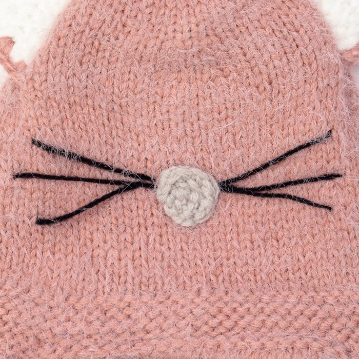 Шапка детская MINAKU "Котёнок", размер 50, цвет розовый