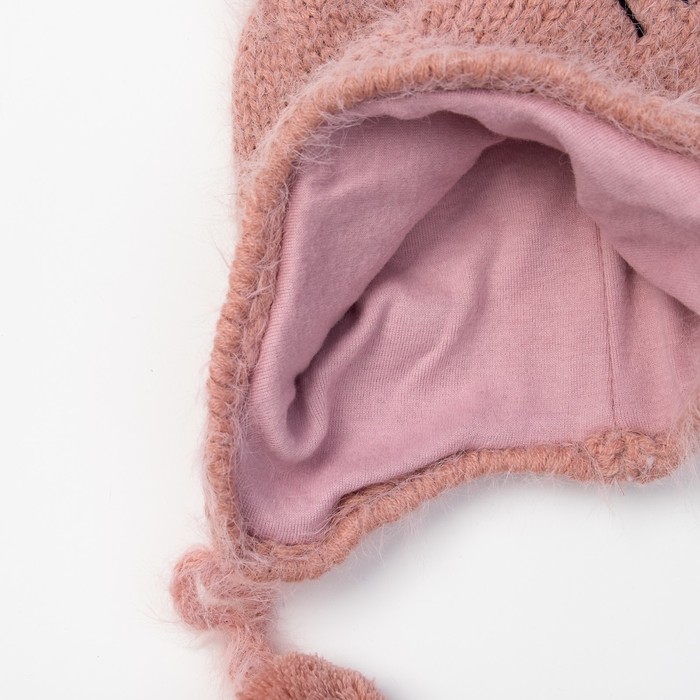 Шапка детская MINAKU "Котёнок", размер 50, цвет розовый