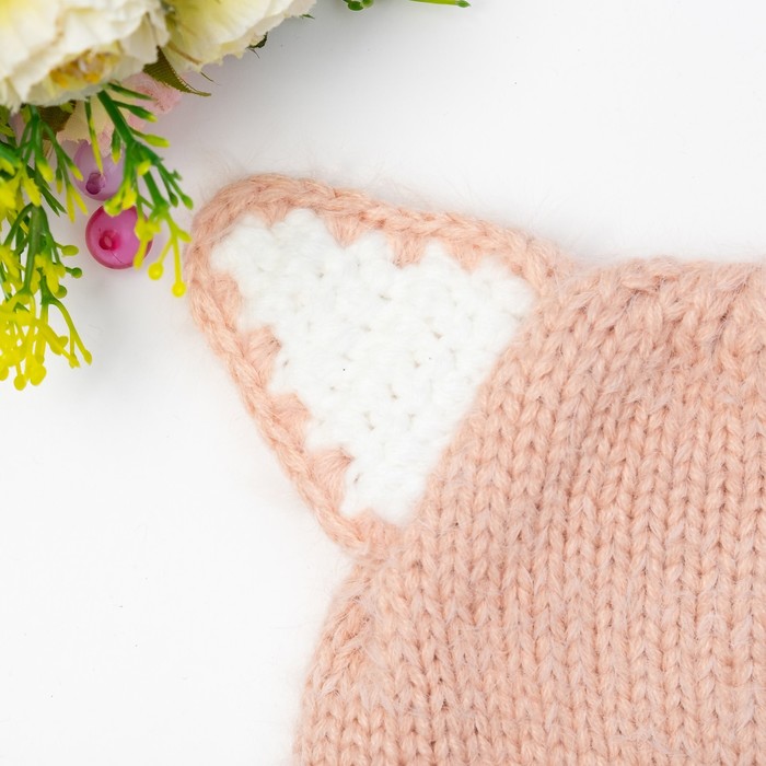 Шапка детская MINAKU "Котёнок", размер 50, цвет бежевый