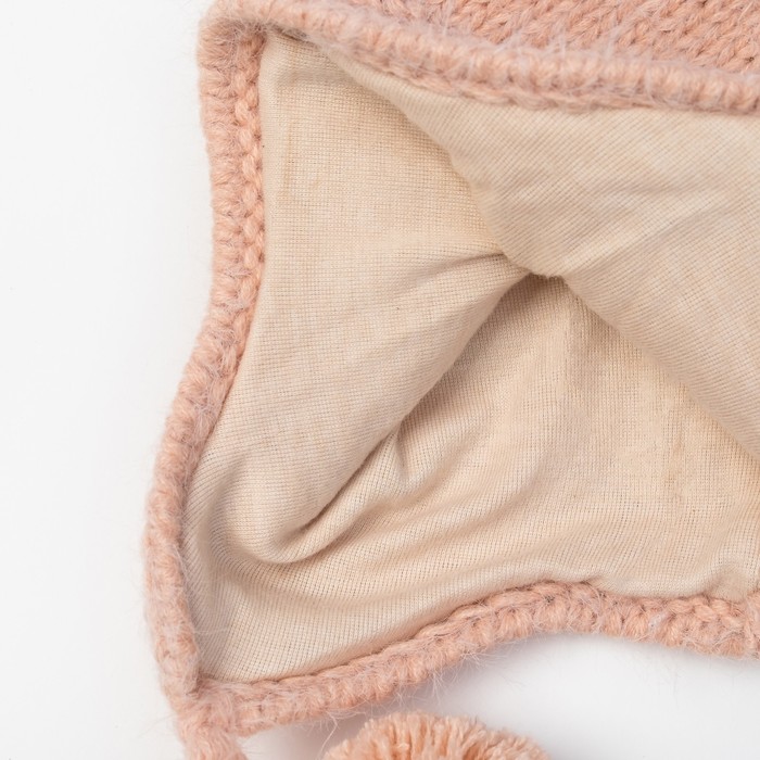 Шапка детская MINAKU "Котёнок", размер 50, цвет бежевый