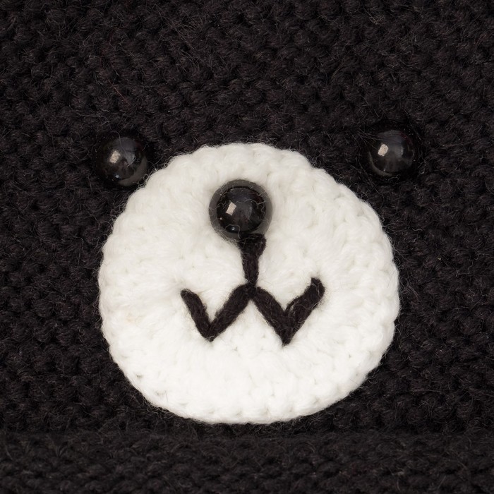 Шапка детская MINAKU "Мишутка", размер 50, цвет чёрный