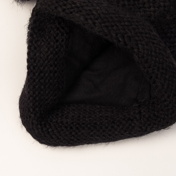 Шапка детская MINAKU "Мишутка", размер 50, цвет чёрный