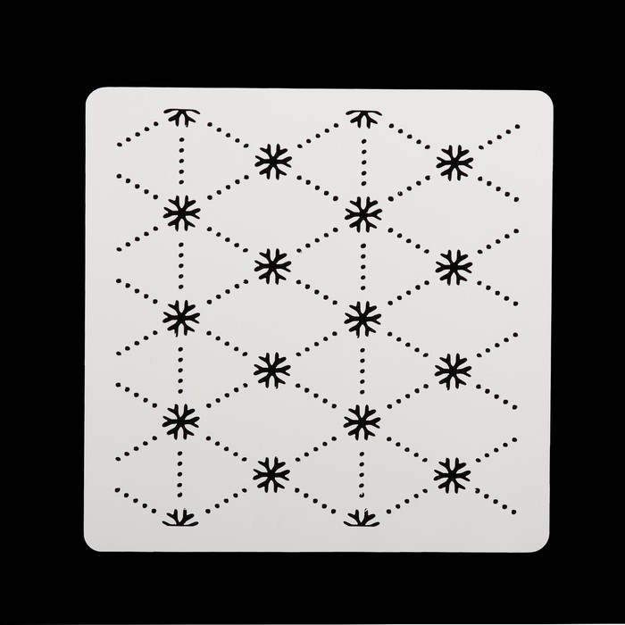 Трафарет квадратный "Зимние узоры" 15х15 см