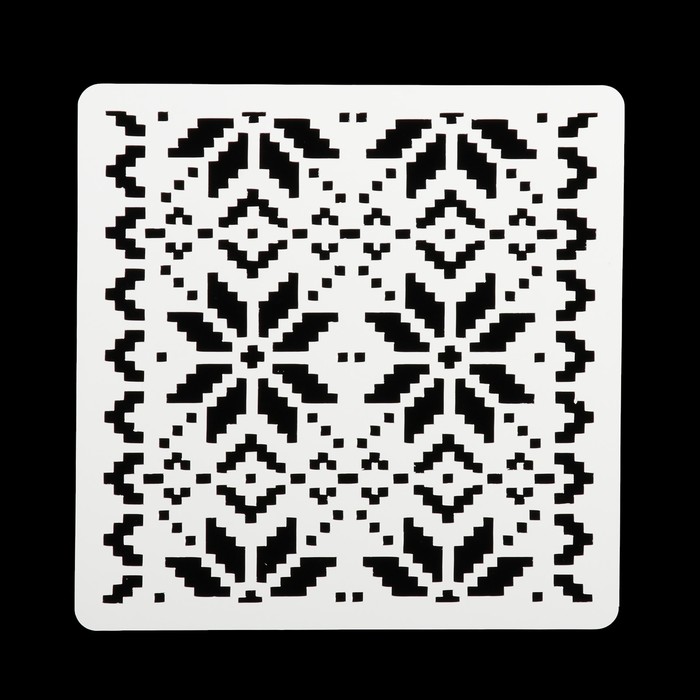 Трафарет квадратный "Северный орнамент" 15х15 см