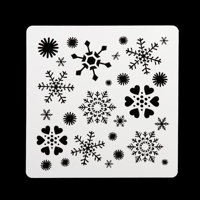 Трафарет квадратный "Чудесное время" 15х15 см