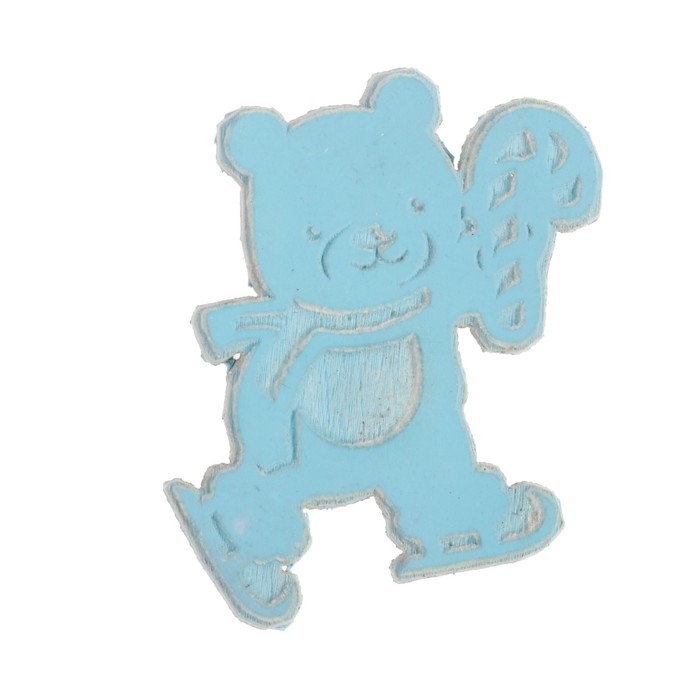 Штамп "Мишка на коньках" 2,8х2,9 см