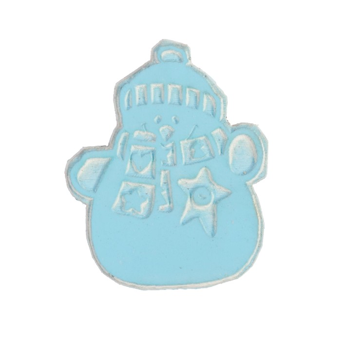 Штамп "Нарядный снеговичок" 2,5х3 см