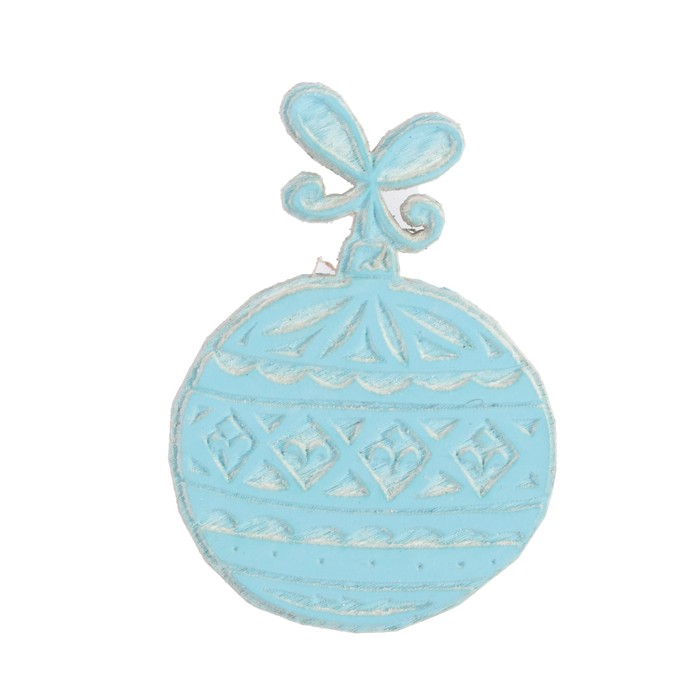 Штамп "Ёлочная игрушка с ромбиками" 2,6х3,7 см