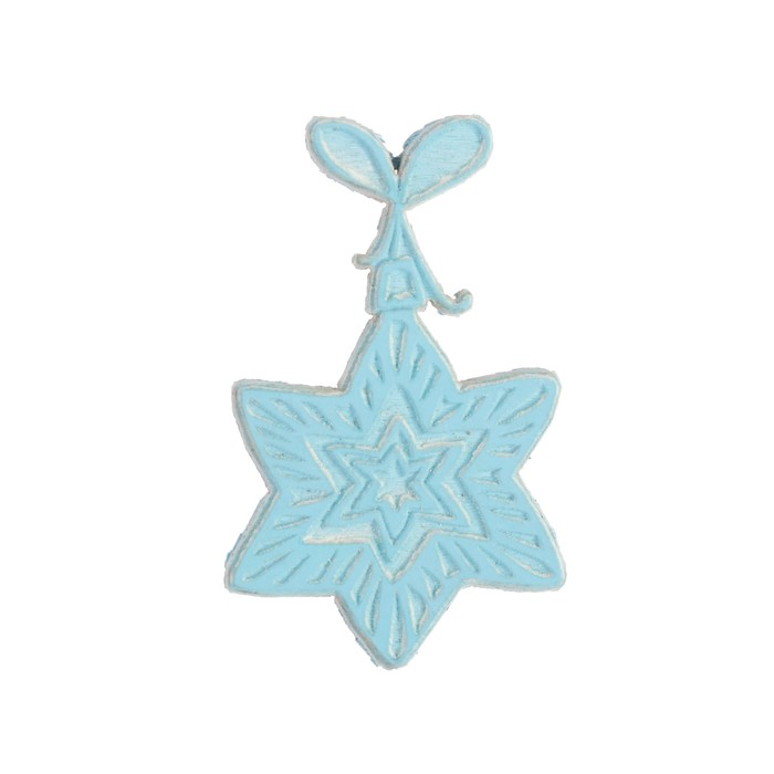 Штамп "Ёлочная игрушка "Звёздочка" 2,3х3,7 см