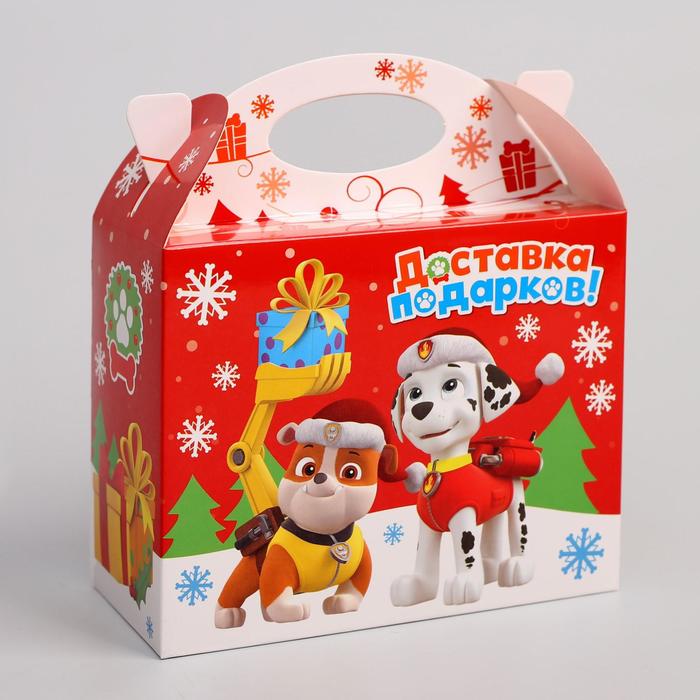 Коробка складная PAW PATROL "Доставка подарков", 15 х 12 х 7 см