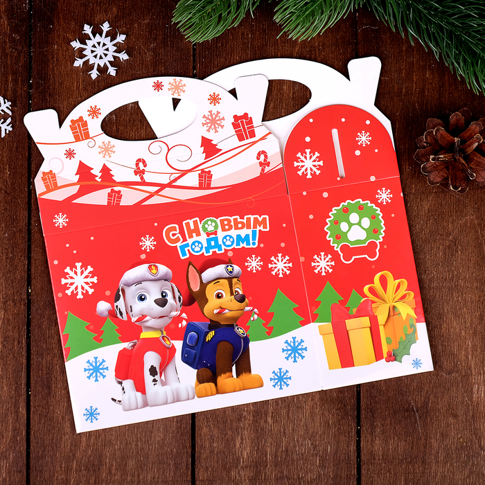 Коробка складная PAW PATROL "Доставка подарков", 15 х 12 х 7 см