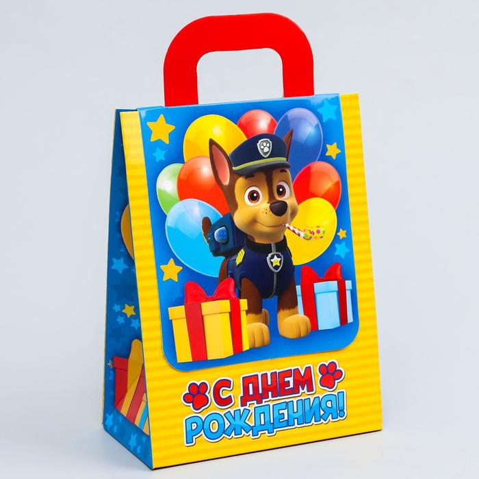 Коробка складная PAW PATROL "С днём рождения!", 15 х 20 х 8 см