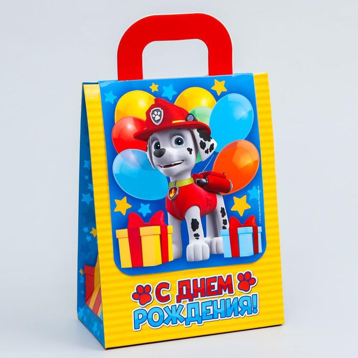 Коробка складная PAW PATROL "С днём рождения!", 15 х 20 х 8 см