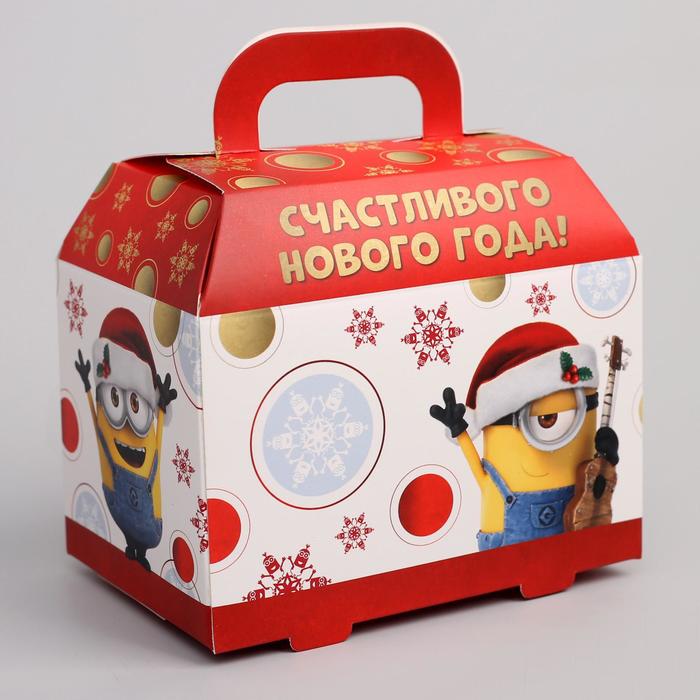 Коробка складная "Новый Год", Гадкий Я, 15 х 13 х 10 см