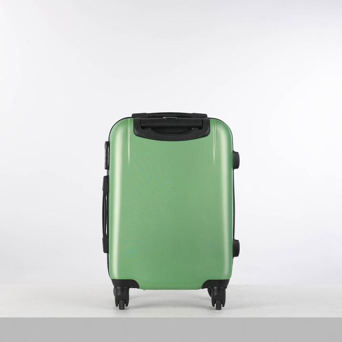 Чемодан малый Урбан, 20", отдел на молнии, кодовый замок, 4 колеса, цвет салатовый