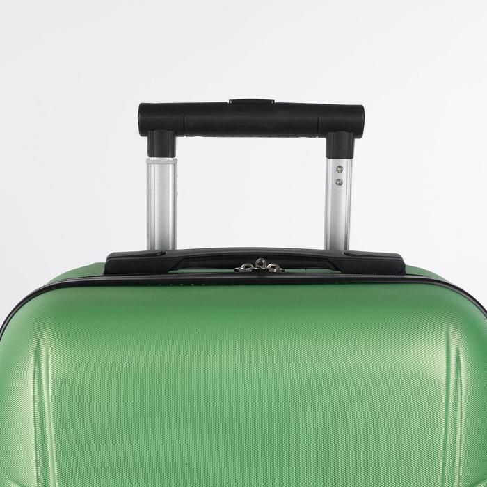 Чемодан малый Урбан, 20", отдел на молнии, кодовый замок, 4 колеса, цвет салатовый