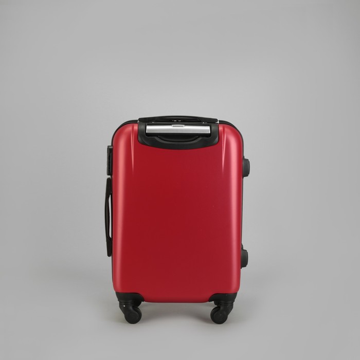 Чемодан малый "Магистраль", 20", отдел на молнии, кодовый замок, 4 колеса, цвет красный