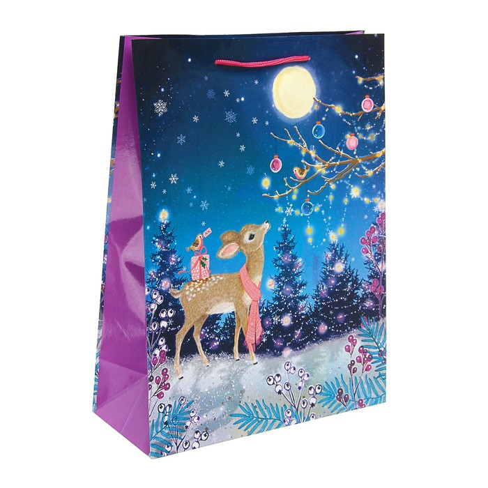 Пакет подарочный "Новогоднее чудо", 26 х 36 х 11,5 см