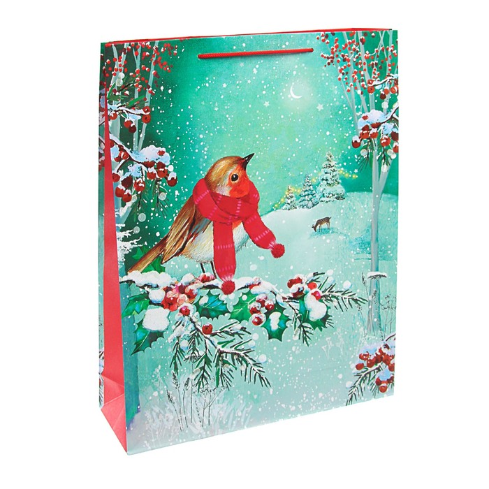 Пакет подарочный "А снег идёт", 33 х 42,5 х 10 см