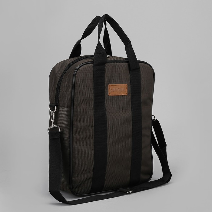 Сумка молодёжная, отдел на молнии, длинный ремень, цвет тёмно-оливковый