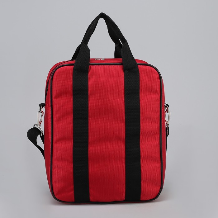 Сумка молодёжная, отдел на молнии, длинный ремень, цвет красный