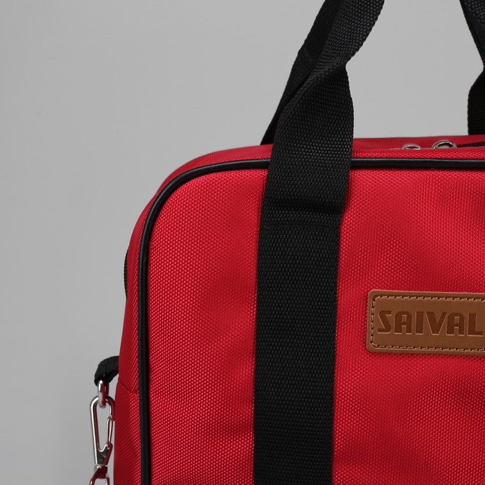 Сумка молодёжная, отдел на молнии, длинный ремень, цвет красный