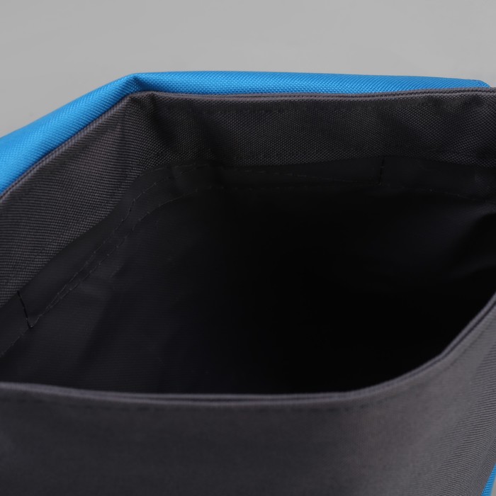 Рюкзак молодёжный, отдел на молнии, наружный карман, цвет серый/голубой