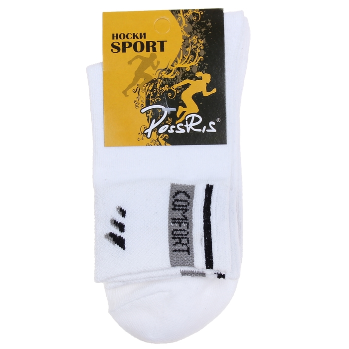 Носки женские спортивные L-325 цвет белый, р-р 25