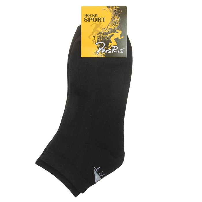 Носки женские спортивные M-267 цвет чёрный, р-р 25