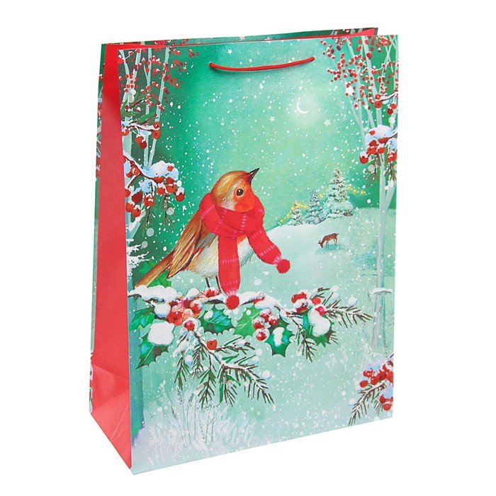 Пакет подарочный "А снег идёт", 26 х 36 х 11,5 см