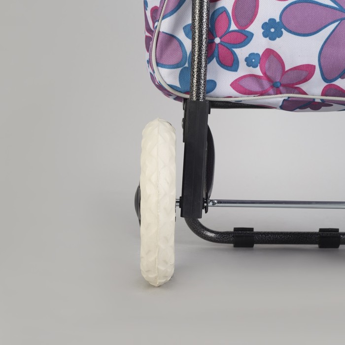 Сумка хозяйственная на тележке "Цветы"