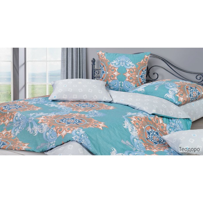 КПБ "Теодоро" евро, 220х240 см, 200х220 см, 50х70 см, 70х70 см по 2 шт., сатин