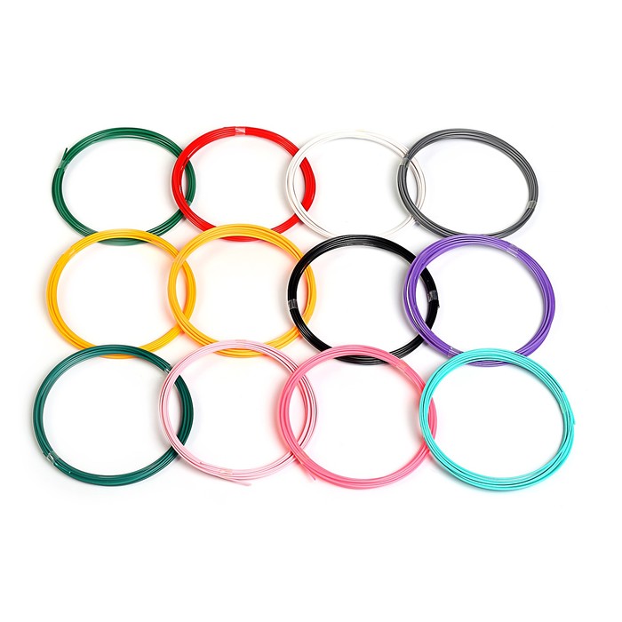 Пластик ABS-12, по 5 м, 12 цветов в наборе