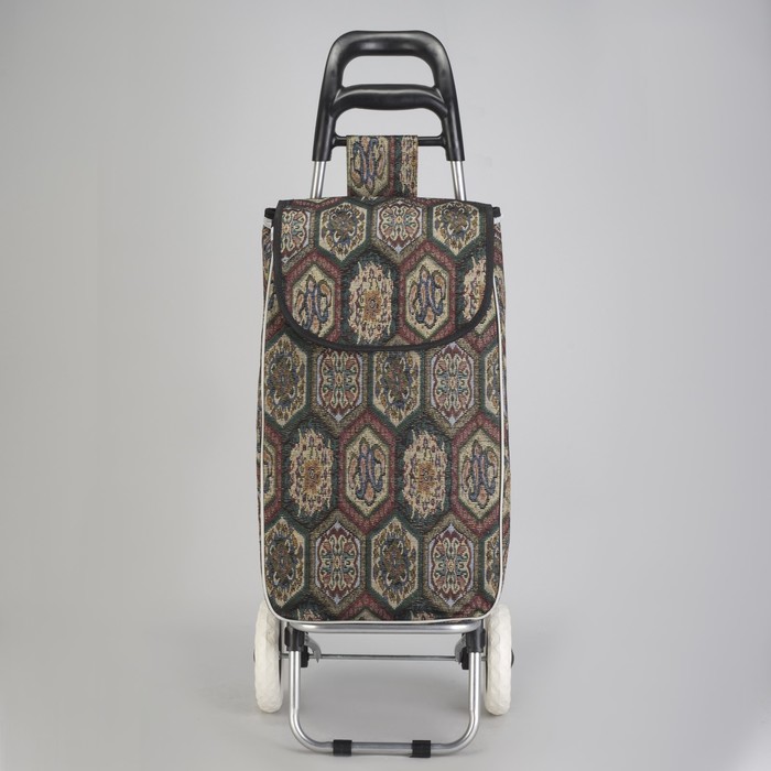 Сумка хозяйственная на тележке 33л, гобелен/орнамент