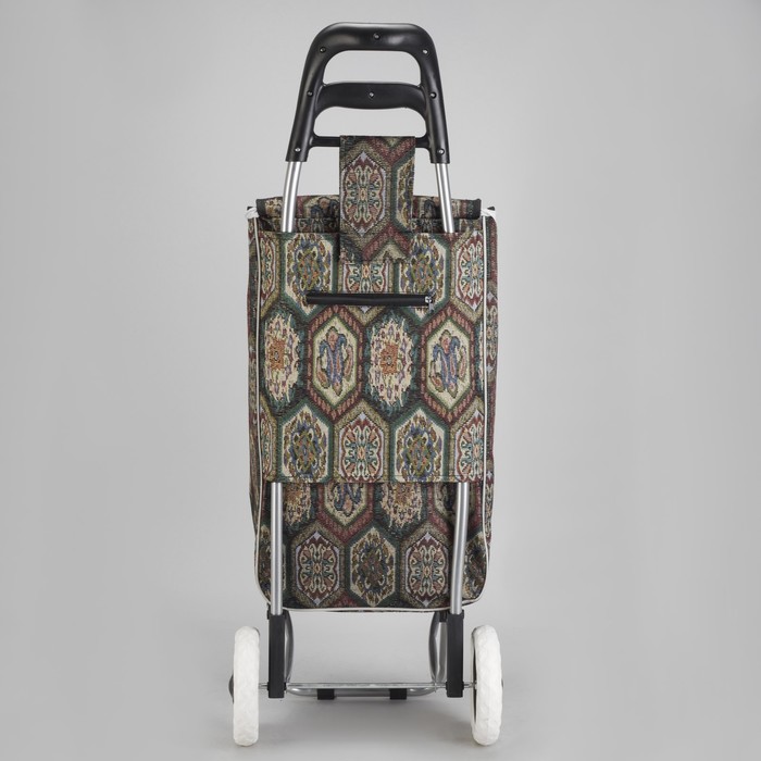 Сумка хозяйственная на тележке 33л, гобелен/орнамент