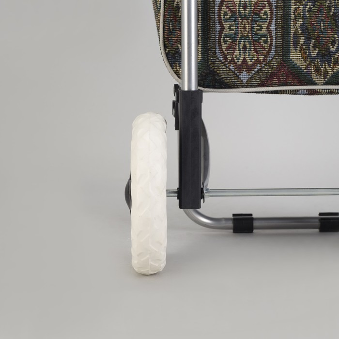 Сумка хозяйственная на тележке 33л, гобелен/орнамент