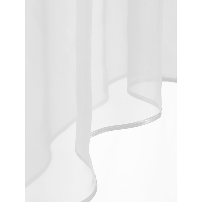 Штора для кухни Аврора 1 145х180 см вуаль, цв.белый, пэ 100%