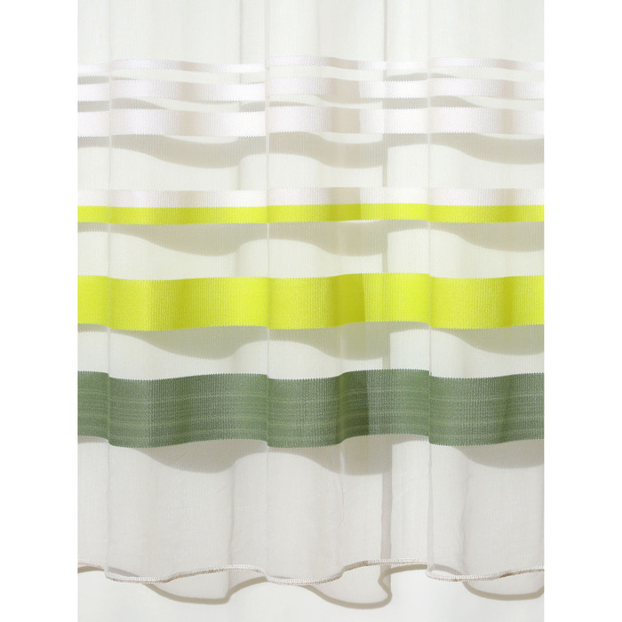 Штора для кухни 145х270 см тюль, цв.зелёный, пэ 100%
