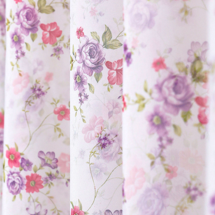 Штора для кухни 145х170 см тюль, цв.сиреневый, пэ 100%