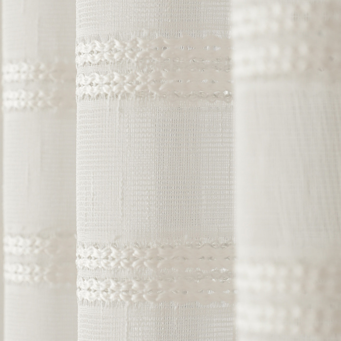 Штора 145х260 см сетка с батистом, цв.белый, пэ 100%