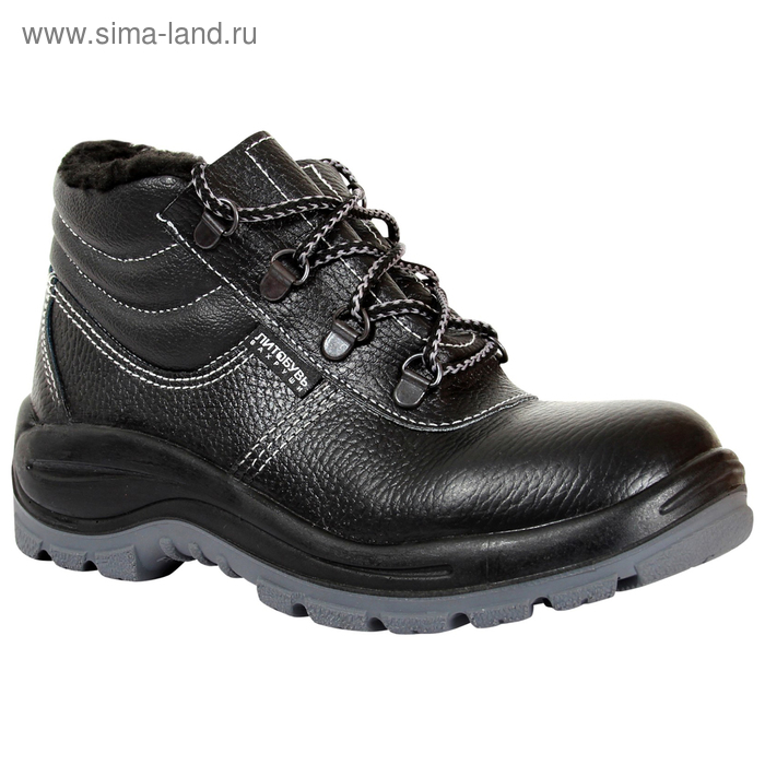 фото Ботинки кожаные зимние вло 302 t у, шерстяной мех, размер 45