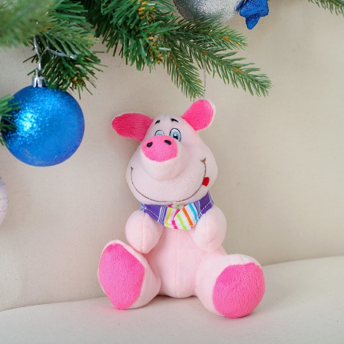 Мягкая игрушка "Свинюшка в полосатой повязке"