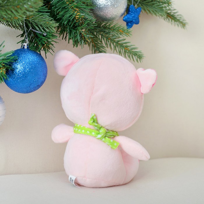 Мягкая игрушка "Свинка платок в горошек" 18 см