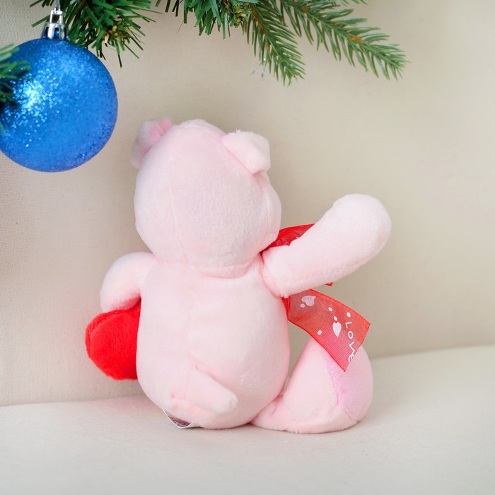 Мягка игрушка "Хрюша красный бант"