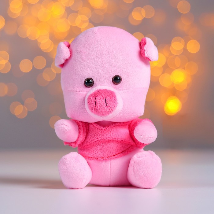 Мягкая игрушка "Поросюшка в розовой футболке"