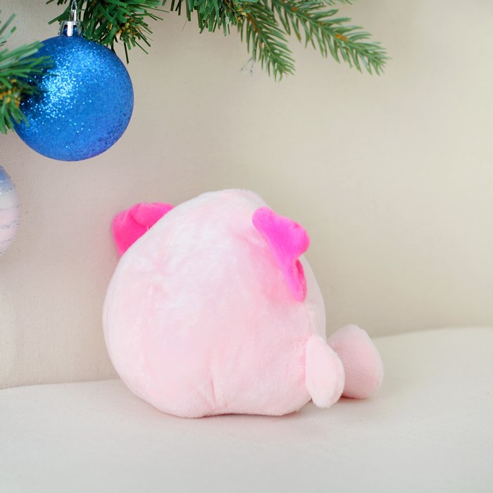 Мягкая музыкальная игрушка "Задумчивая свинка" 11 см