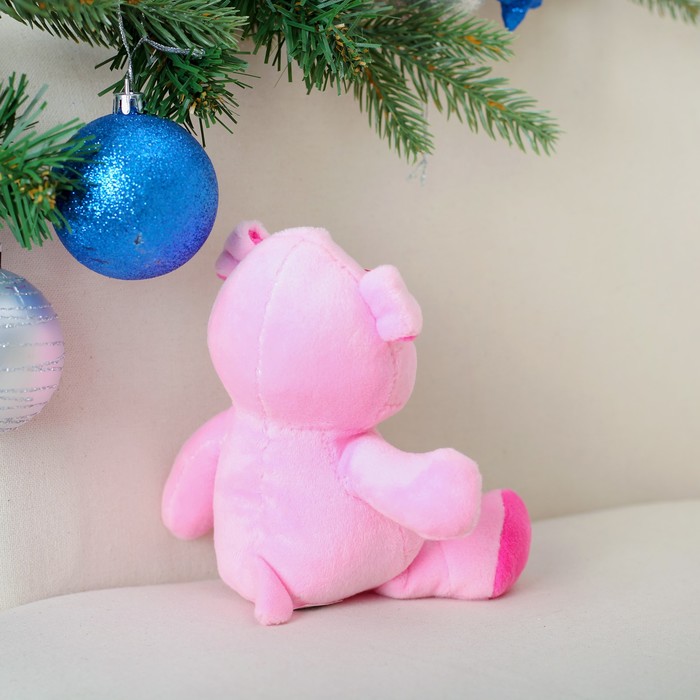 Мягкая игрушка "Крутой поросёнок" с цветочком