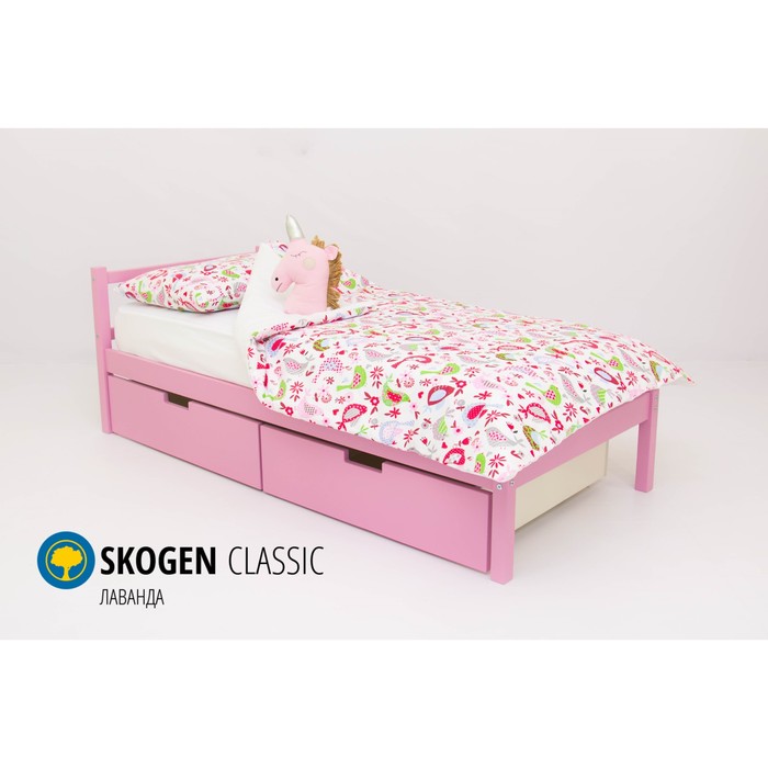 Детская кровать Бельмарко Skogen classic, без ящика, лаванда