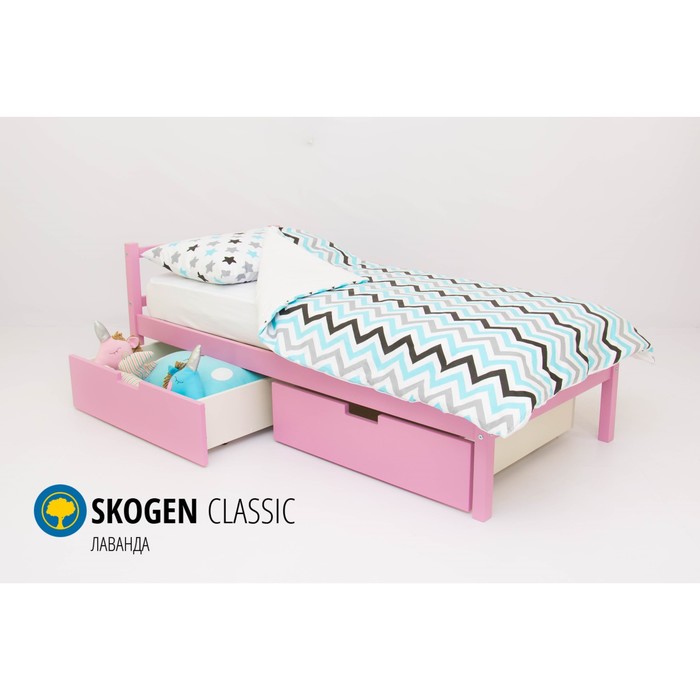 Детская кровать Бельмарко Skogen classic, без ящика, лаванда