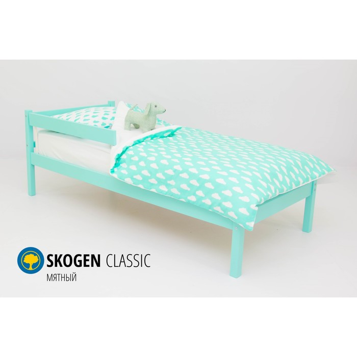 Детская кровать Бельмарко Skogen classic, без ящика, мятная